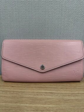 Louis Vuitton Pink Epi Leather Envelope Wallet